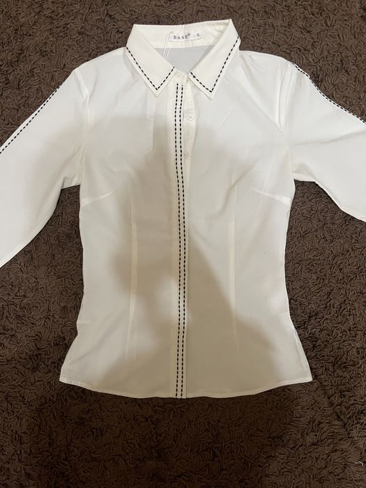 Женская белая блузка для школы, работы и учебы