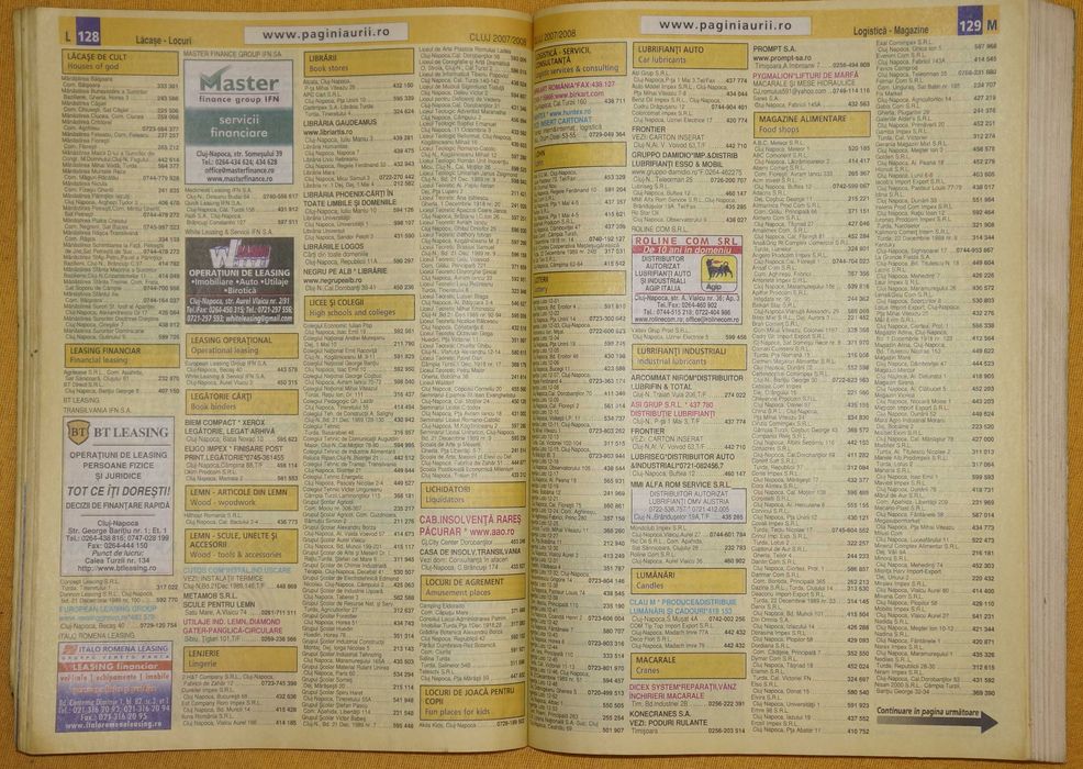 Carte de telefoane 2008-2009 jud. Cluj