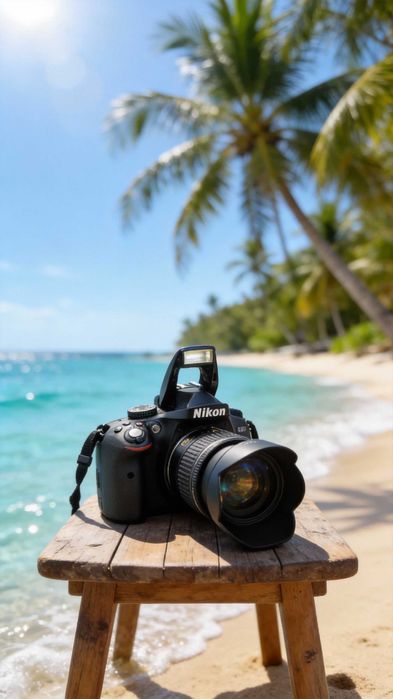 DSLR Nikon D3300 + Obiectiv Nikon DX VR AF-P 18-55 mm + set filtre