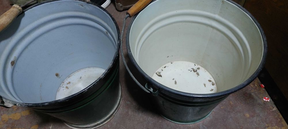 Срочно продаю 2 эмалированых  ведра