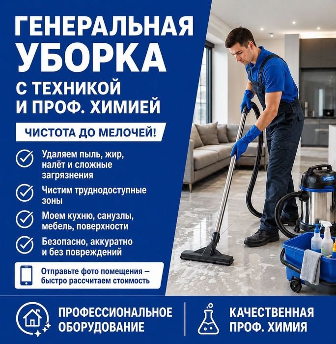 Комплексная генеральная уборка помещений