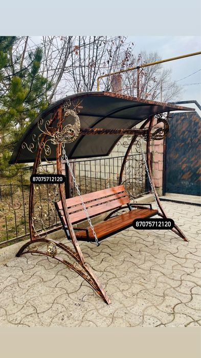 Кованые садовые качели