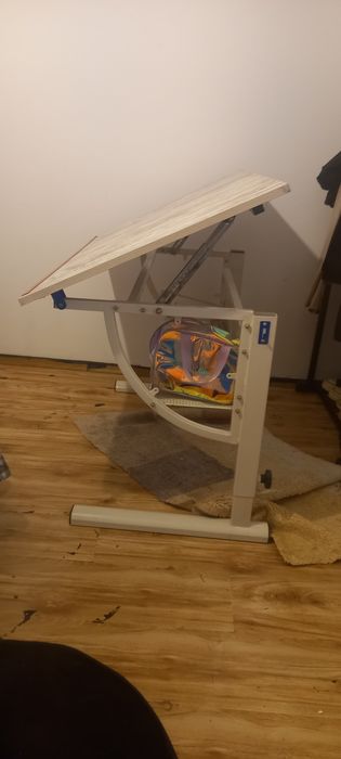 Birou arhitectura din fier și lemn foarte rezistent dimensiuni 117cm/68cm. Rabatabil
