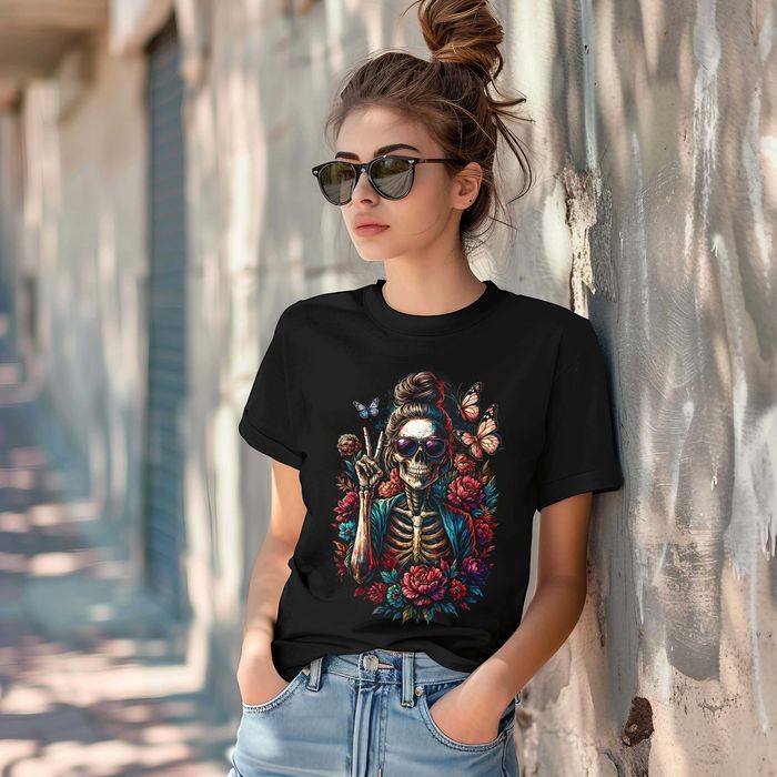 Дамски тениски с черепи, скелети