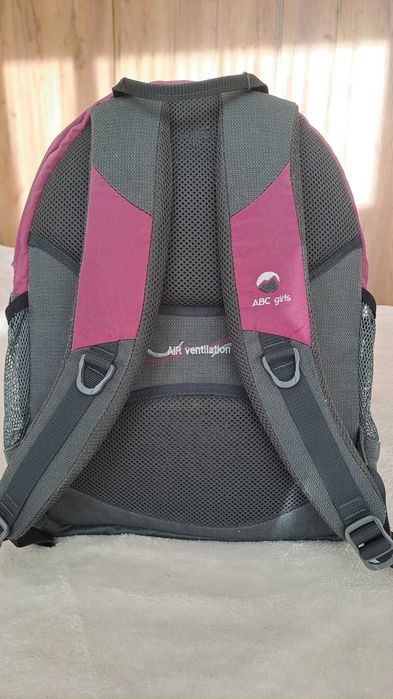 Раница за училище ТАШЕВ ABC Flowers Сиво/Циклама