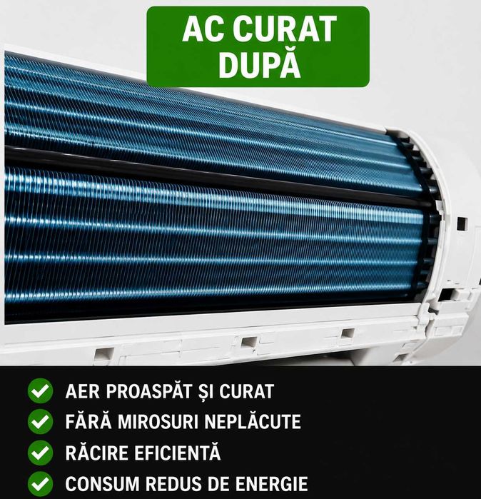 Igienizare AC Profesională 4 proceduri | Abur 150°C + Ozon I Fără murdarie