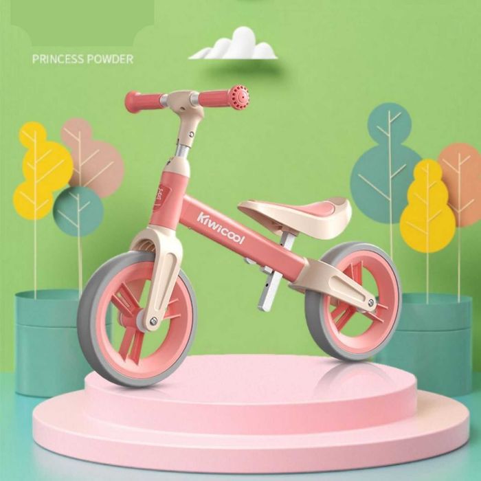 Bicicleta de echilibru-80-110cm, inaltime reglabila roti spuma EVA roz