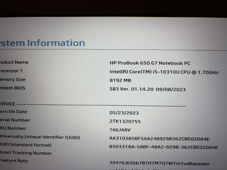 Laptop HP ProBook650 g7 Intel i5-10310u 15.6" Full HD IPS