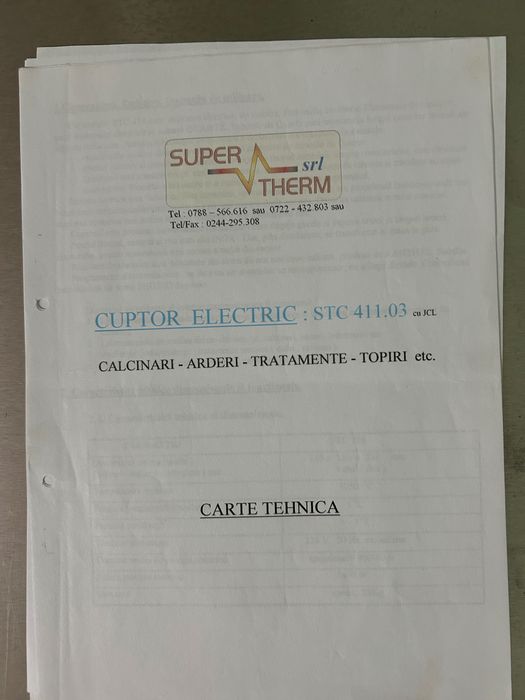 Cuptor calcinare