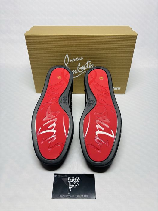Christian Louboutin Low piele intoarsa negru 41