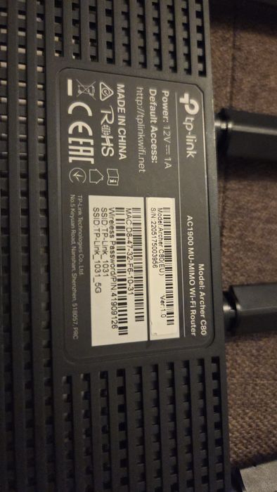 Router TP-LINK Archer C80, fara probleme