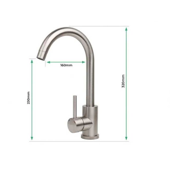 Иноксов Смесител за кухненски мивки - Модел 5100