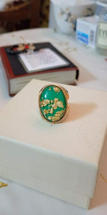 Inel Vintage suflat cu aur