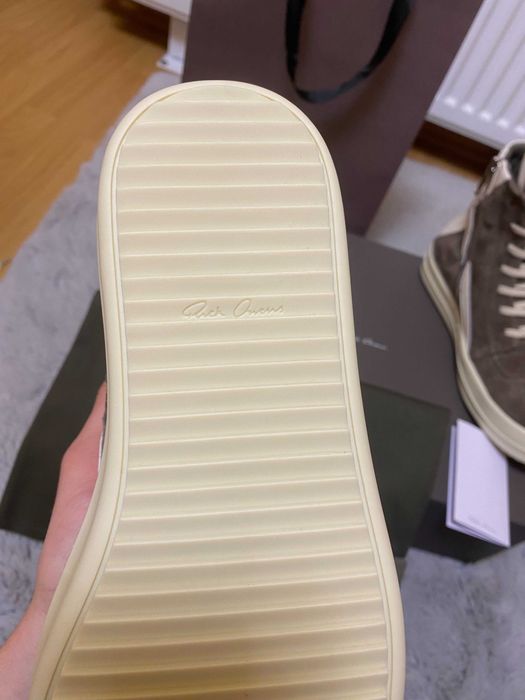 Rick Owens Brown Suede Geobaskets
