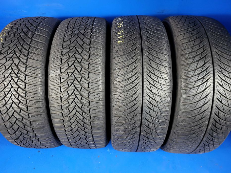 Vand 4 anvelope m+s 215 55 18 Michelin +Bridgestone foarte foarte bune