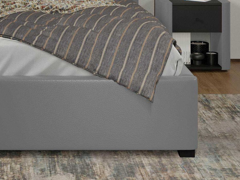 Pat Tapitat Cico 190 rabatabil 170x114 C1 din piele/stofa Gri Nube 81