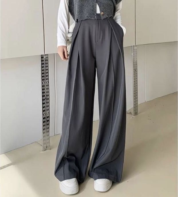 брюки серые женские