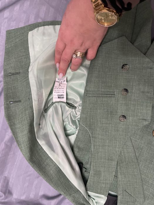 Costum copil baiat 2-3 ani verde din 3 piese