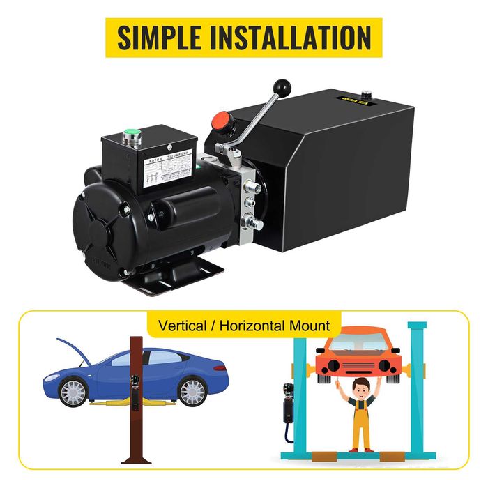 Unitate hidraulică 14L pentru ridicător auto, 1HP, rezervor metalic