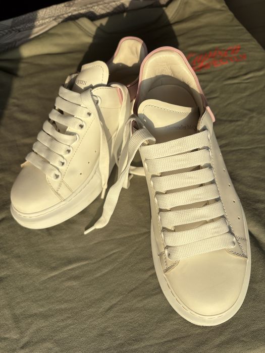 Alexander McQueen Oversized Sneaker, бели кожени кецове, размер 36.5