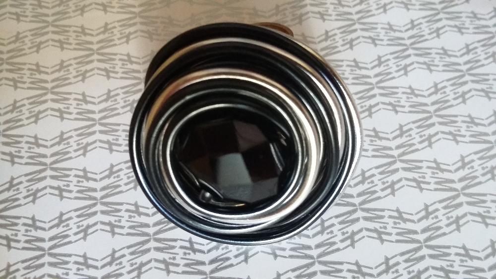 Комплект бижута  кожа и кристали