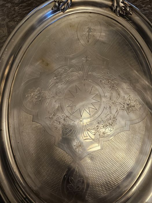 Tava alpaca argintata