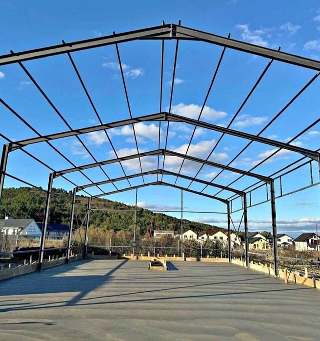 Vand structura metalica 10x5x4 din profile IPE structura completa deta