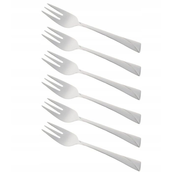 Set 6 furculite din inox, pentru desert, 14.5 cm, Kinghoff