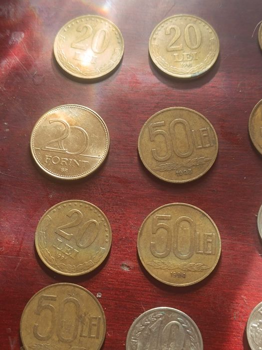 Lot 23 monede vechi românești 120de lei vând doar la pachet!
