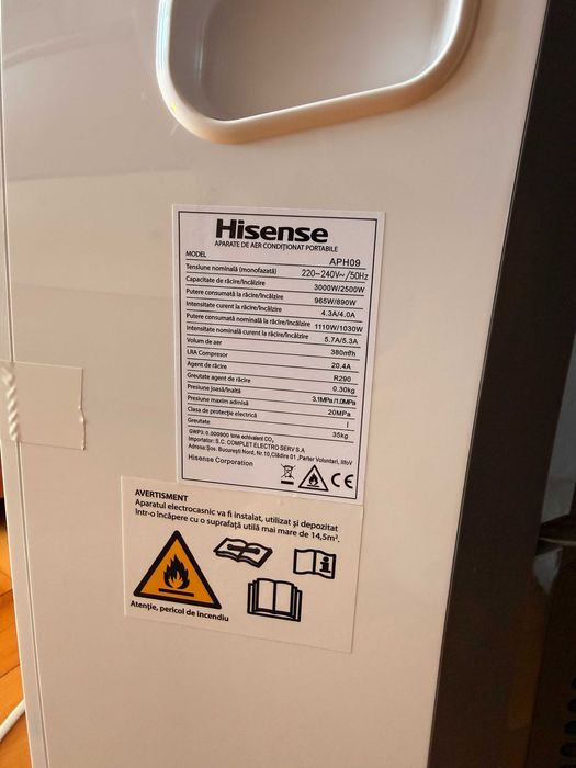 Aer conditionat portabil Hisense - Cluj Napoca