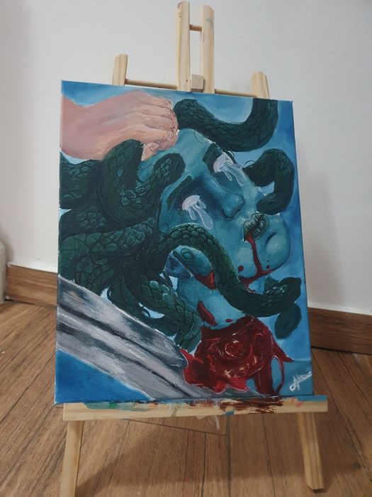 Tablou Medusa, artist de 14 ani