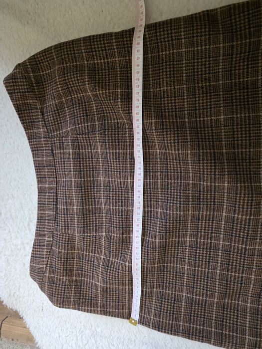 Fustă scurta de Iarnă in carouri maro, cu lână,  L, Up2fashion