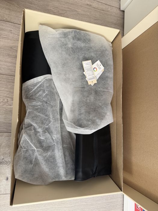 Cizme lungi negre cu toc gros Clara Barson marime 35