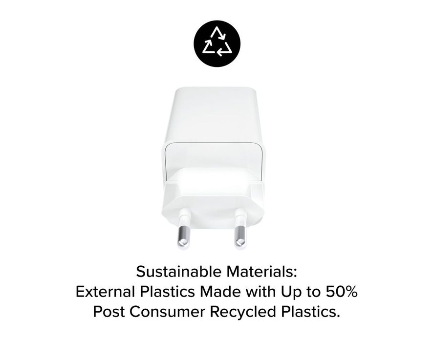 Зарядно Mophie Essentials Power Adapter Dual USB-C-PD-50W