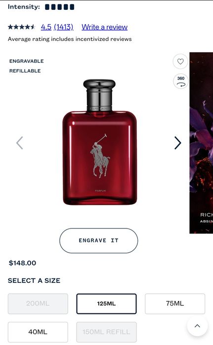 Ralph Lauren Polo red parfum 125мл