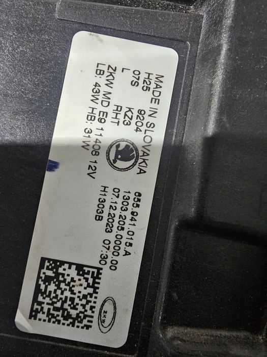 Far stanga led Skoda Scala Facelift dupa 2024 cod 655941015A