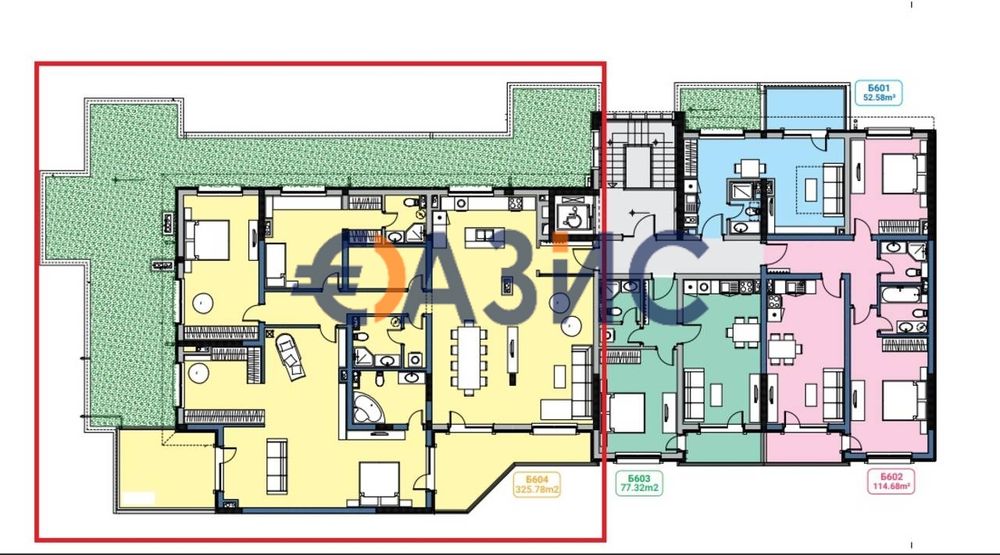 Четиристаен апартамент на първа линия комплекс Valencia Gardens, 325