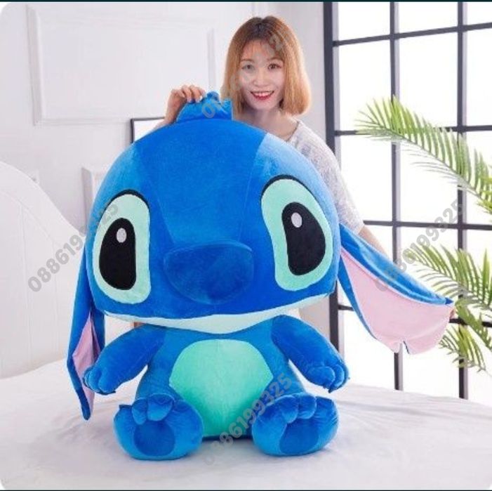 Голяма Плюшена играчка Стич, 100см + Подарък малък Стич