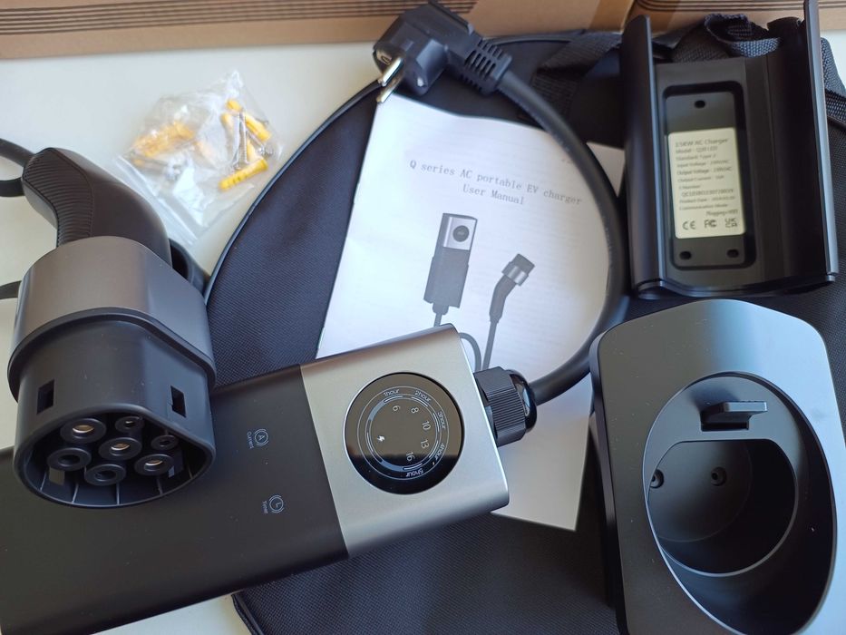 Зарядна Станция за Електромобил, 3.7 kW, Тип 2, Всички Екстри.WiFi/LED