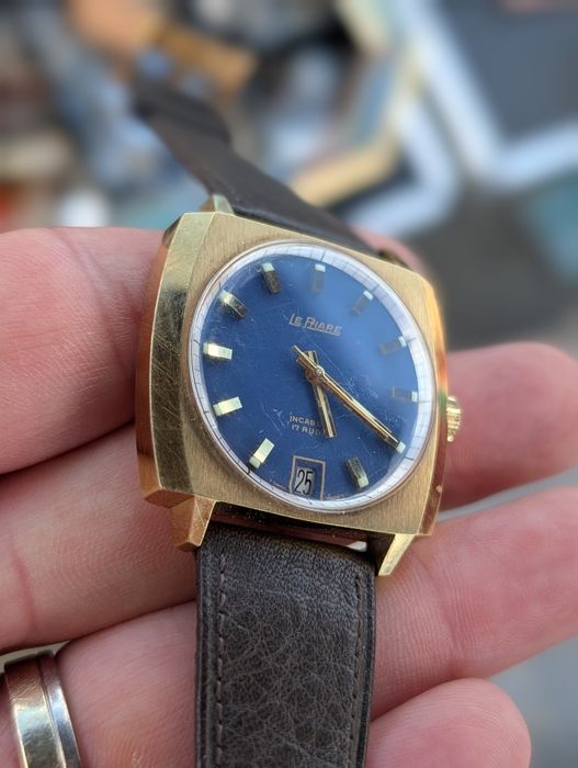 Ceas Vintage Le Phare Mechanical Blue Dial - Swiss Made - Colectie / Clasic