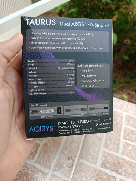 AQIRYS Kit Dual ARGB LED-Strip AQIRYS Taurus noi