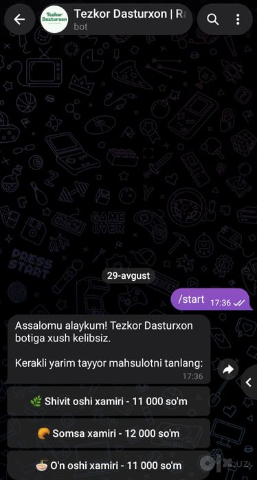 Telegram bot yaratish