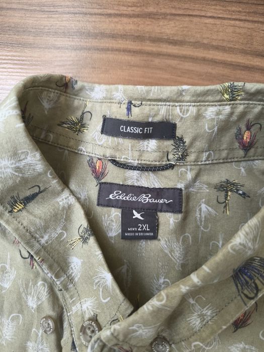 Мъжка риза Eddie Bauer, зелена, размер 2XL