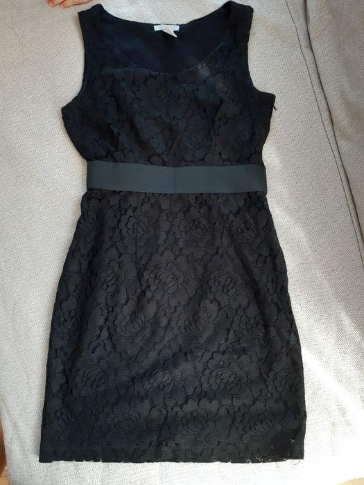 Зимна рокля с подплата, дантелена рокля с подплата