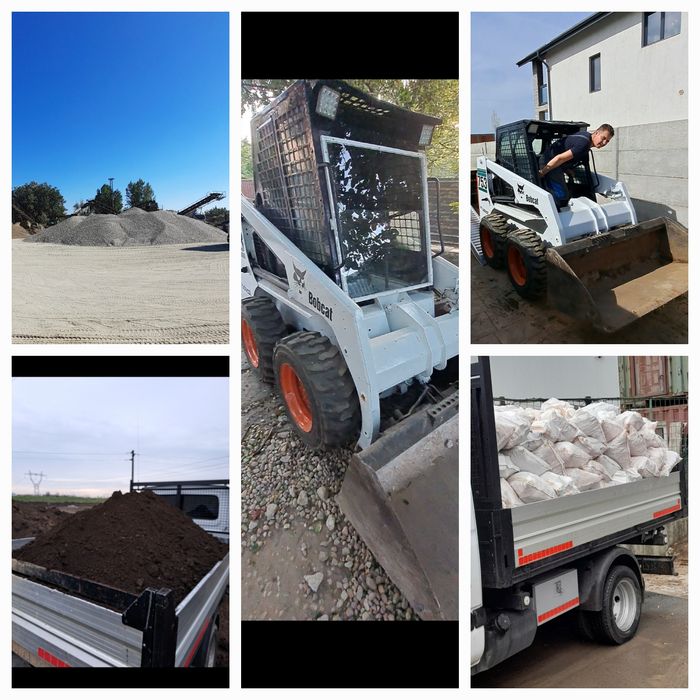 TRANSPORT Moloz/Nisip/Piatra/Pamant/Mobila/Gazon/Diverse+BOBCAT