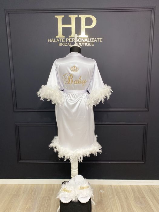 Halate din satin personalizate