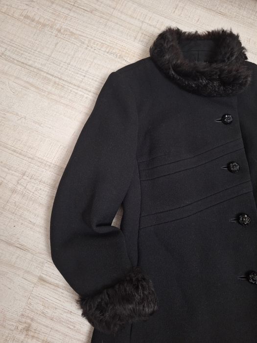 Palton cu guler din blana naturala marime universala