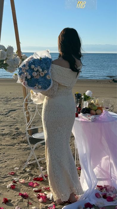 Вечернее белое платье