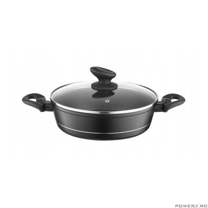 Oala joasa din aluminiu forjat, cu capac, 24cm, 2.3L, invelis