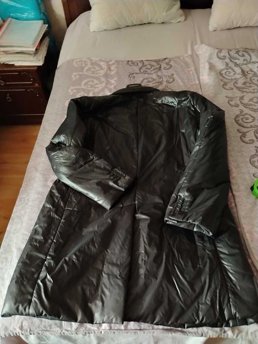Черно дълго межко яке